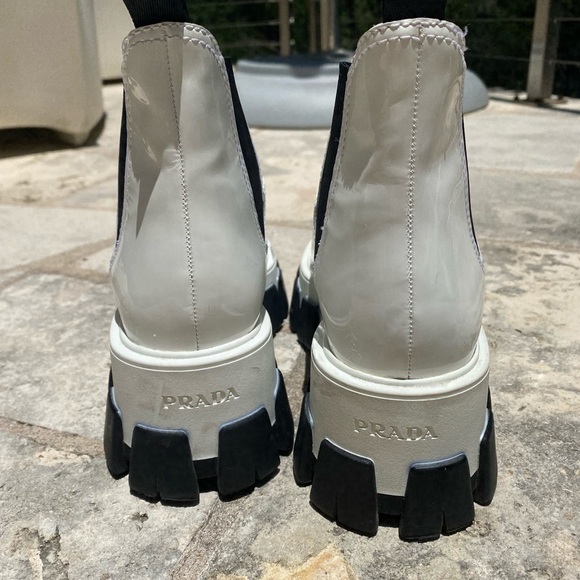 Prada Chelsea Lug-sole monolith boots - Picture 2 of 5